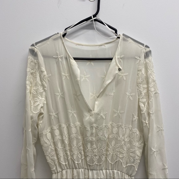 VINTAGE WEDDING/ SUMMER DRESS/ ENGAGEMENT MODEM LONG SLEEVE LACE / SIZS MEDIUM - Picture 13 of 16